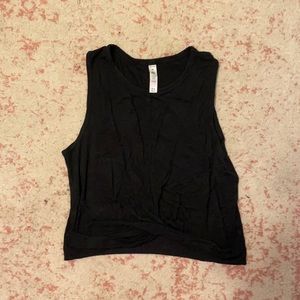 Alo Black twist tank top